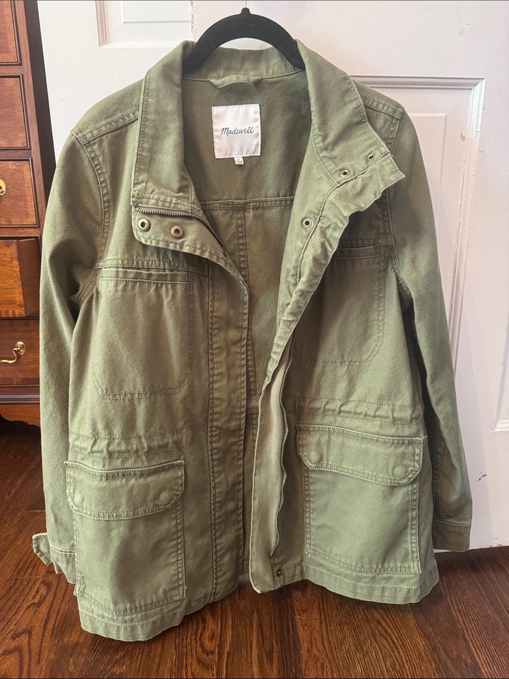 Madewell Olive Green Barn Jacket with Front Pockets